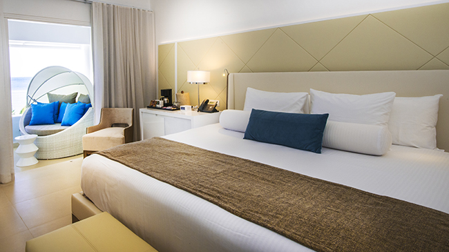 Relaxing king size beds at azul beach resort negril jamaica